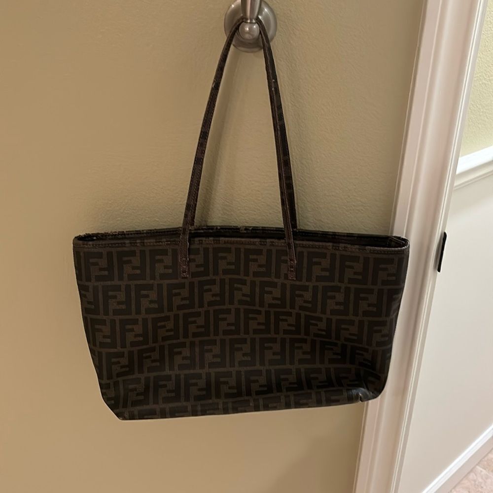 Fendi Roll Tote Zucca Coated Canvas Bag